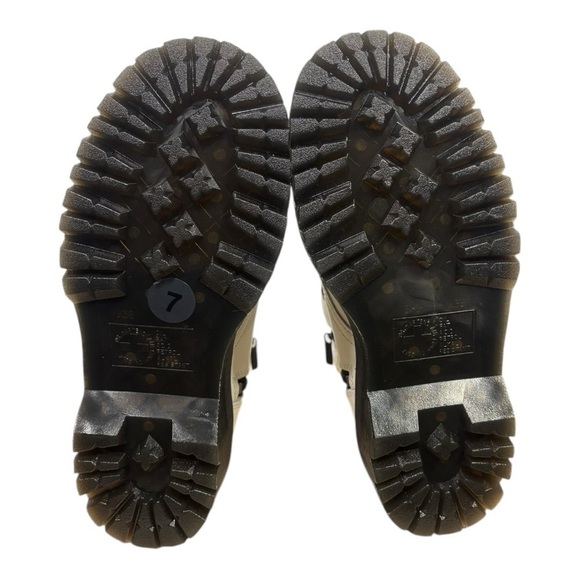 Dr. Martens Jaden Platform Leather Lace Up Boots White Size 7 - Picture 9 of 12